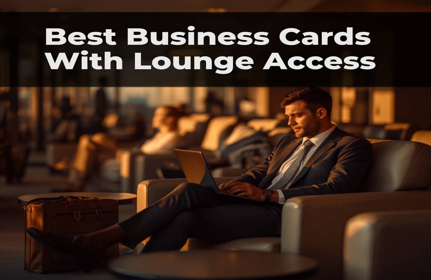 Best Business Credit Cards With Lounge Access (And What Your Employees Actually Get) 18 Modern airport lounge with a business traveler — best business credit cards with lounge access