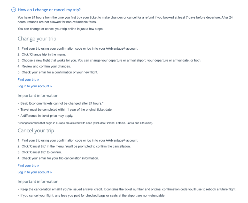American Airlines 24-Hour Cancellation Rule: Does It Apply to Award Tickets? 4 How do I change or cancel my trip