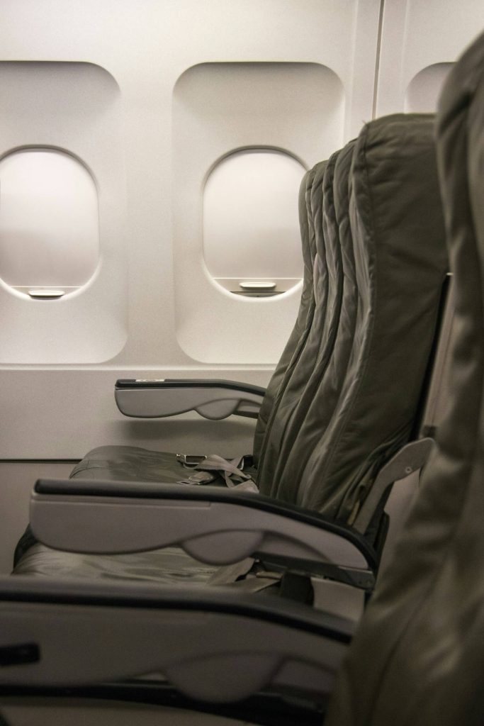 Airplane seats, the kind of seat assignment now redeemable with TrueBlue points