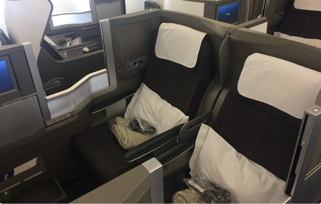 Seats in British Airways business class