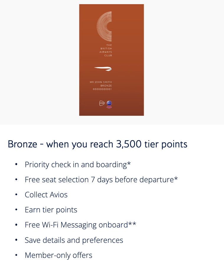 British Airways Bronze Status: Benefits and Requirements 5 Bronze Status Benefits