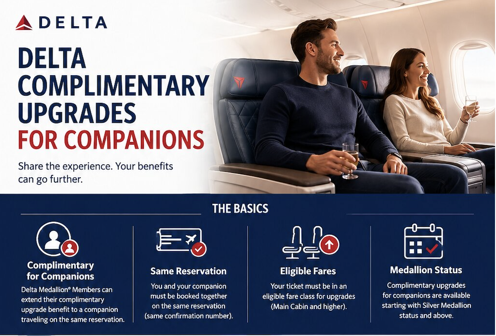 Delta Complimentary Upgrades for Companions