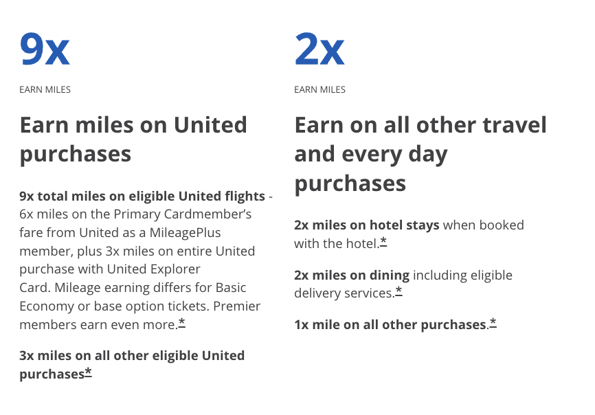 United Explorer Card Earning Miles